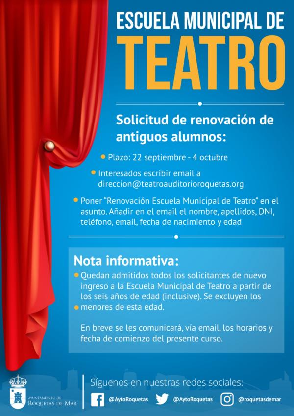 TEATRO. FIN DEL PLAZO DE RENOVACIÓN